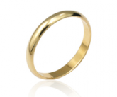 REF 510152 Aliança Rommanel 2,5 mm Folheada A Ouro 18k