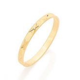 REF 510027 ALIANÇA  ROMMANEL COM DETALHES EM X